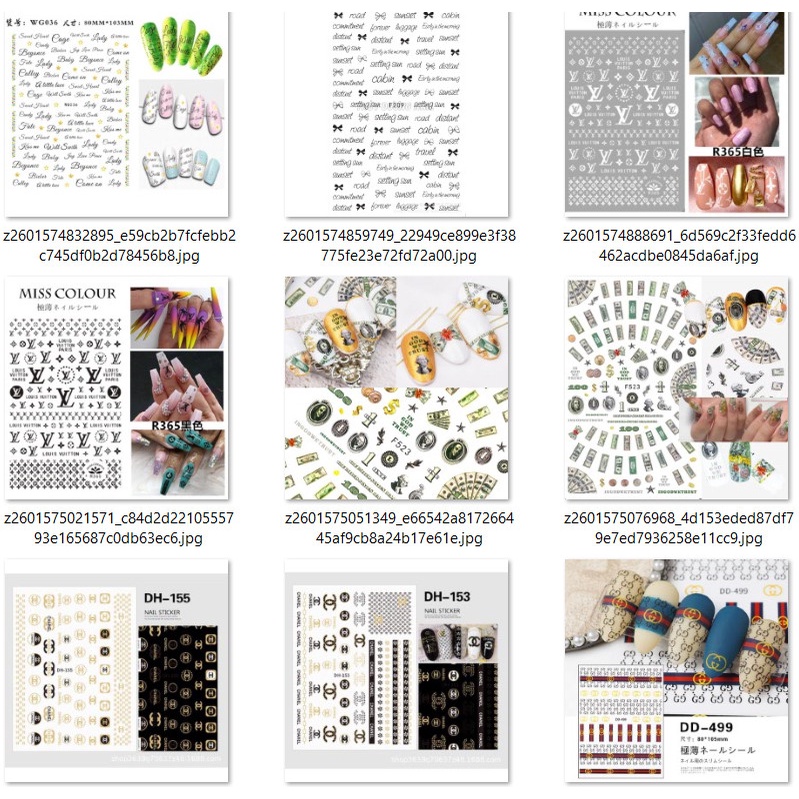 Miếng dán móng tay 3D nail sticker - Ann933233