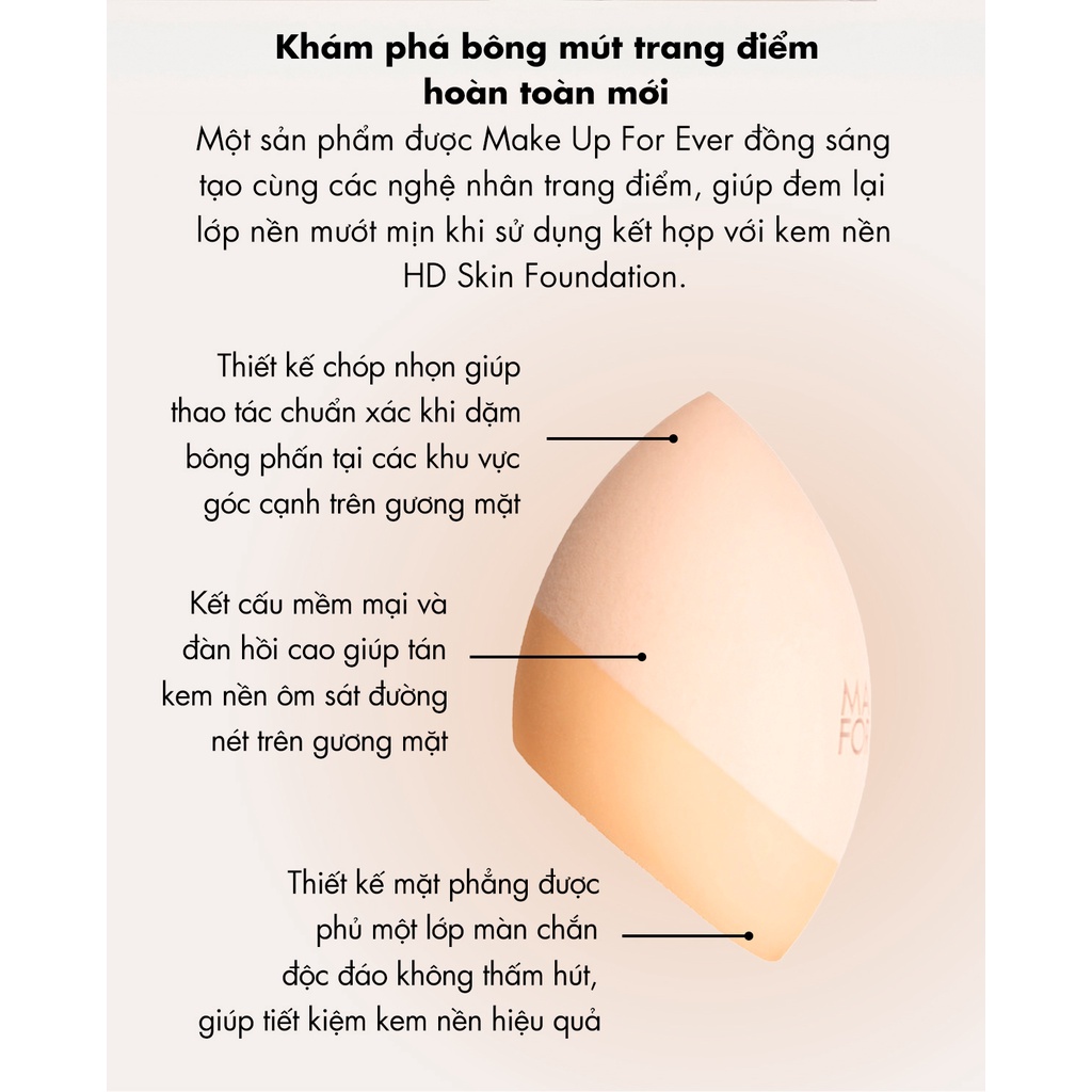 Make Up For Ever - Bông mút trang điểm HD Skin Foundation Sponge