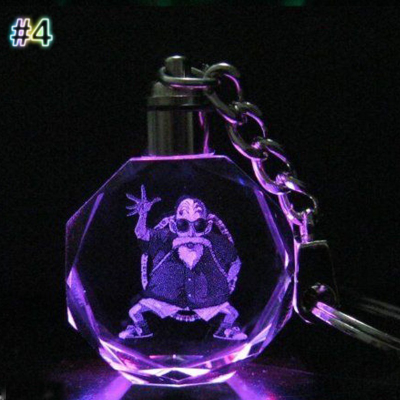 Móc chìa khóa pha lê có đèn led mô hình nhân vật Dragonball Z
