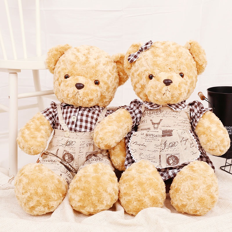 Gấu bông retro mặc áo - Gấu bông sang trọng - Đồ chơi thú bông