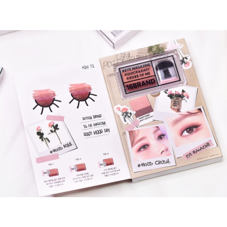 Bảng Màu Mắt Và Cọ Tiện Dụng 16Brand Eye Magazine 2.5g