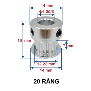 Puly GT2, Bánh Răng GT2