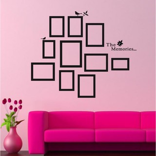 Decal dán tường trang trí nhà ở hoa lụa gương tròn hồ cá mini trang trí chụp ảnh tranh đính đá phong cảnh trang trí tiệc