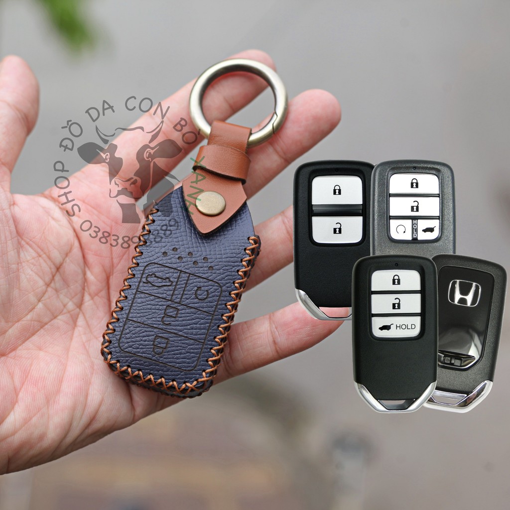 Bao da chìa khoá Honda City, CRV, CIVIC, ACCORD, CR-V mẫu Cavat handmade da thật 004