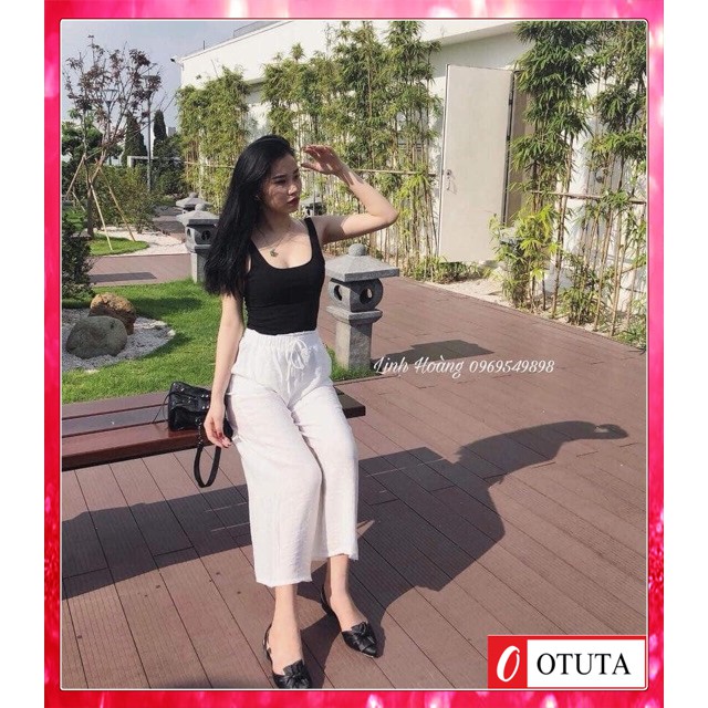 Quần ống rộng đũi lụa mềm - OTUTA | BigBuy360 - bigbuy360.vn