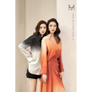 Vải lụa sóng ombre