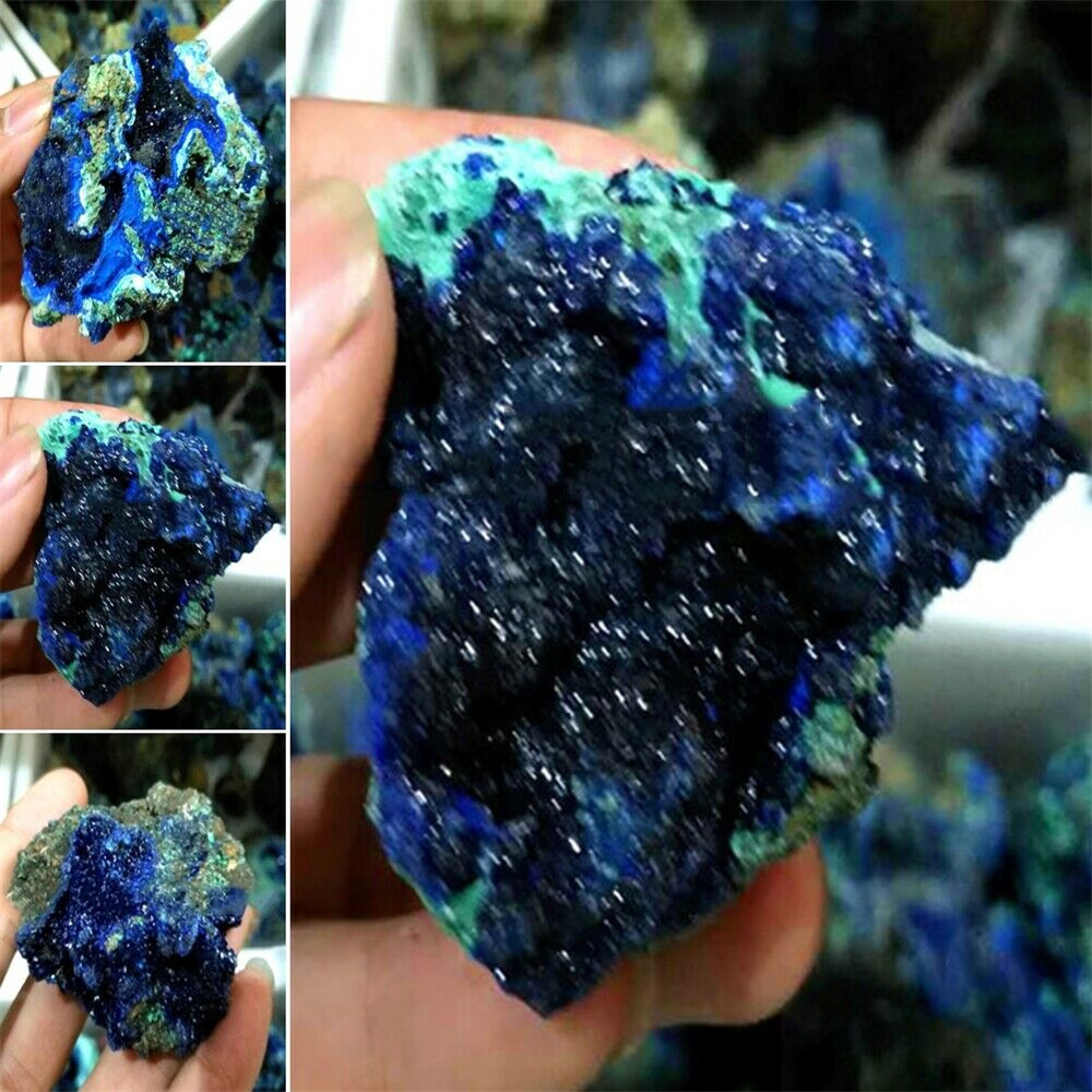 Đá Thạch Anh Tự Nhiên Azurite Malachite