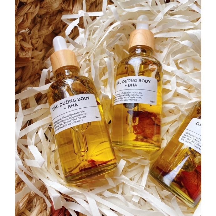 Dầu Dưỡng Body Oil thảo mộc BHA 4% - Không Dùng Cho Phụ Nữ Mang Thai, Cho Con Bú