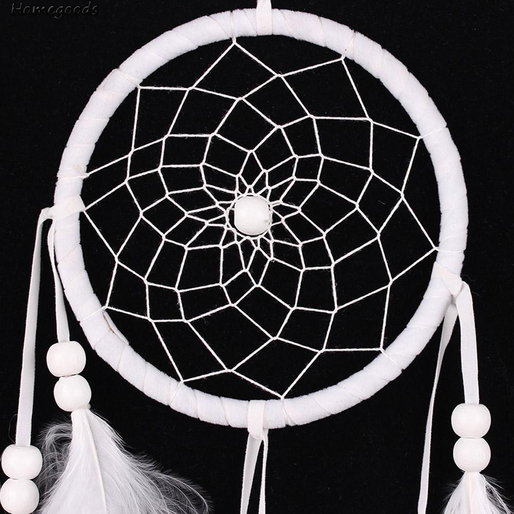 Dreamcatcher Lưới Phối Lông Vũ Handmade Treo Trang Trí Đẹp Mắt