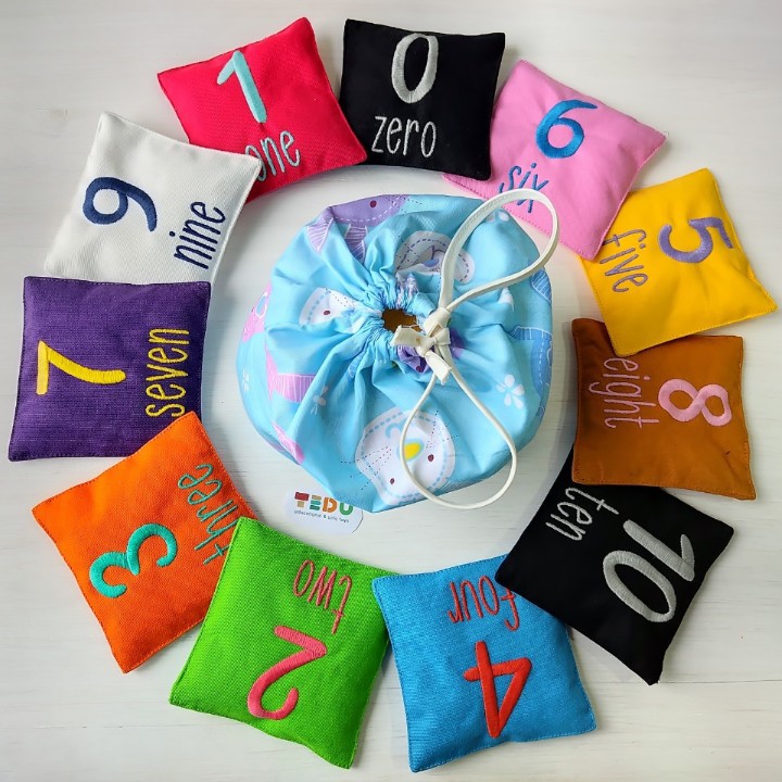 Set 10 túi ném màu Tedu (số từ 1 đến 10)
