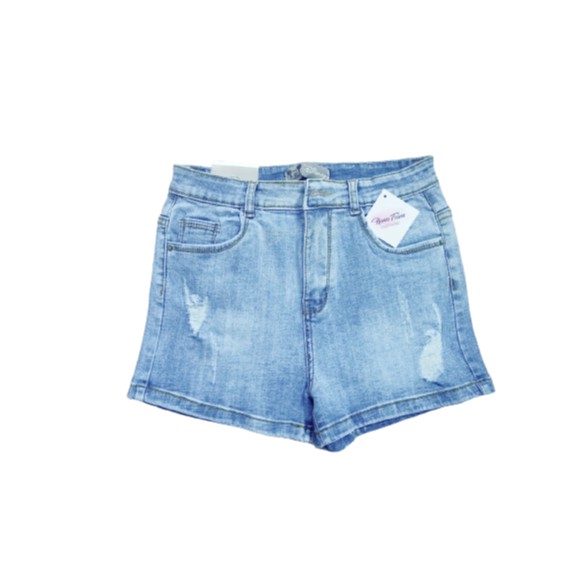 Quần Sọt Jean Nữ Rách Nhẹ Size Đại Co Giãn