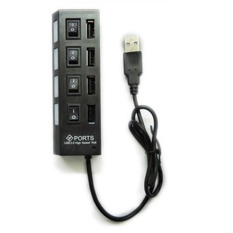 [Flash sale] Bộ chia 4 cổng USB 2.0 công tắc