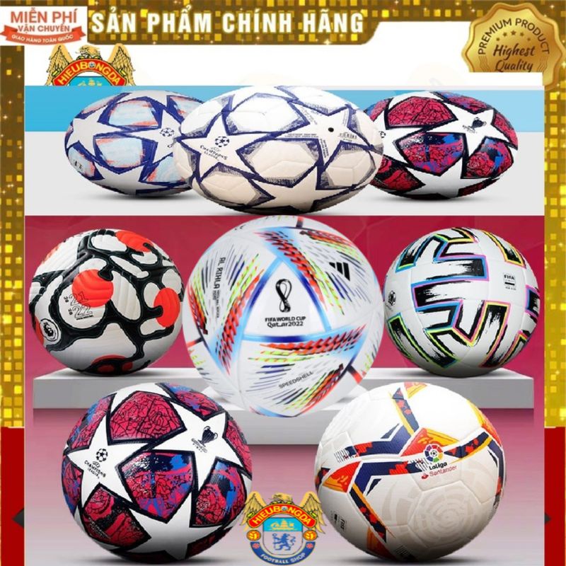 Quả bóng đá số 5 tiêu chuẩn loại 3 lớp | Trái bóng đá size 5 4 quả banh da CLB giá rẻ trái banh cho trẻ em và người lớn