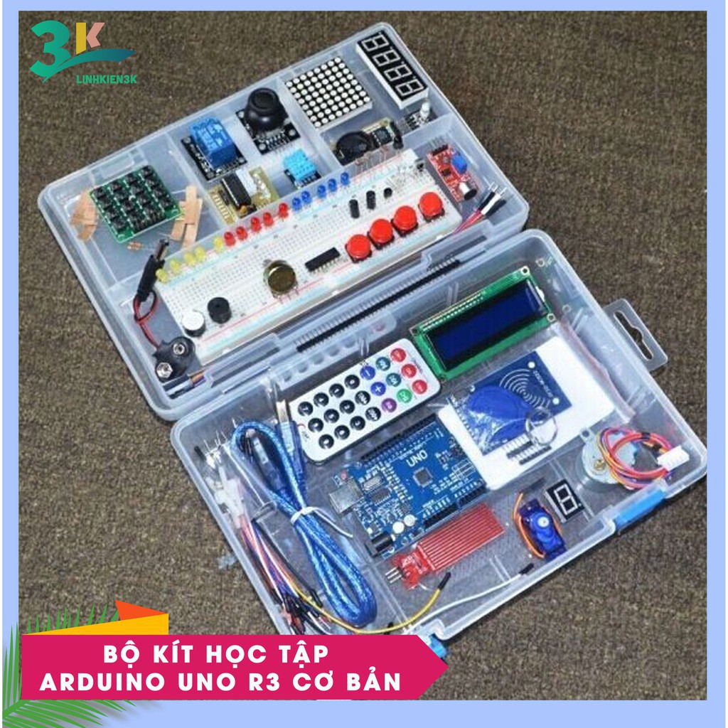 Bộ kit học tập nghiên cứu mạch điều khiển điện tử mã nguồn mở Arduino UNO R3 cơ bản