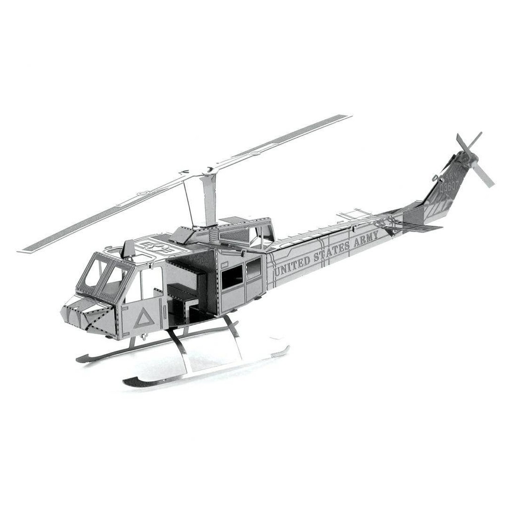 Mô hình 3D kim loại lắp ráp Máy bay UH-1 Huey [Chưa lắp]
