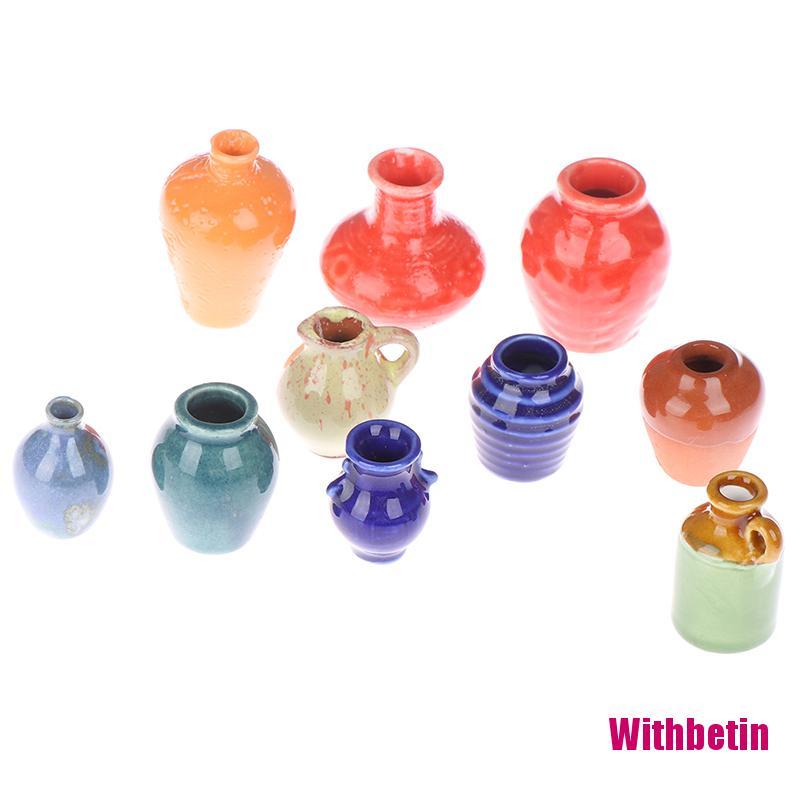 1 Bình Hoa Sứ Mini Tỉ Lệ 1: 12 Trang Trí Nhà Búp Bê