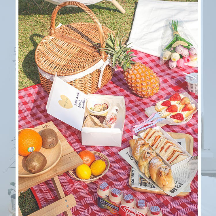 [TRỢ SHIP] Thảm picnic gấp gọn, Thảm dã ngoại, Thảm du lịch cao cấp - Chống thấm nước, họa tiết caro, gấp gọn tiện lợi
