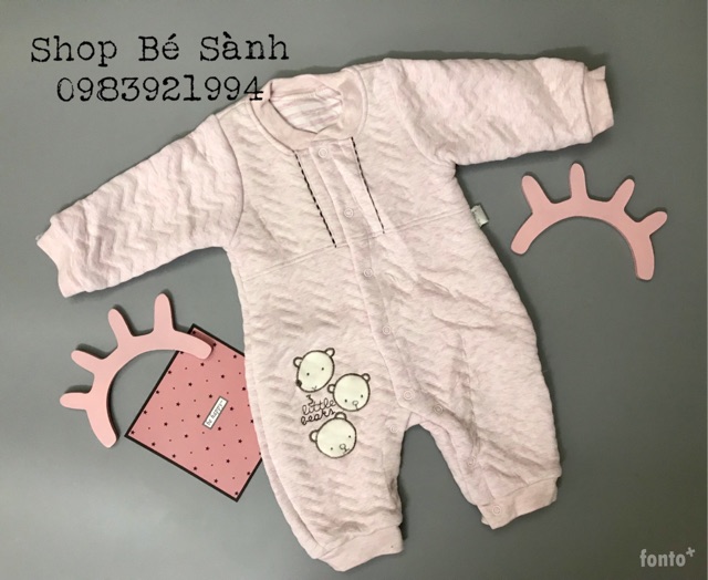 Bodysuit nỉ bông siêu ấm cho bé vào mùa đông