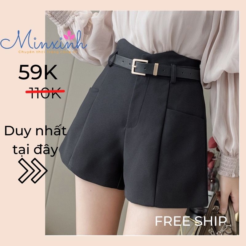 Quần short đùi ngắn lưng cao sẻ cạp V túi trươc chất tuyết mưa [mã T40 | BigBuy360 - bigbuy360.vn