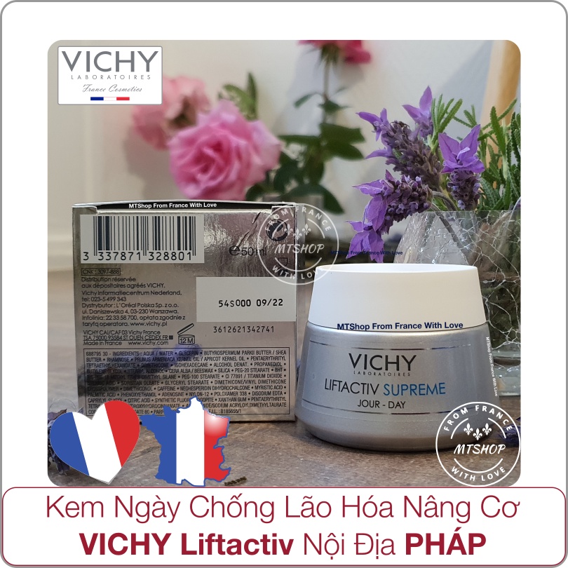 Kem Ngày VICHY Chống Lão Hóa Nâng Cơ Nội địa PHÁP Liftactiv: Dưỡng Ẩm, Ngăn Ngừa Nếp Nhăn & Làm Da Săn Chắc, Sáng Mịn