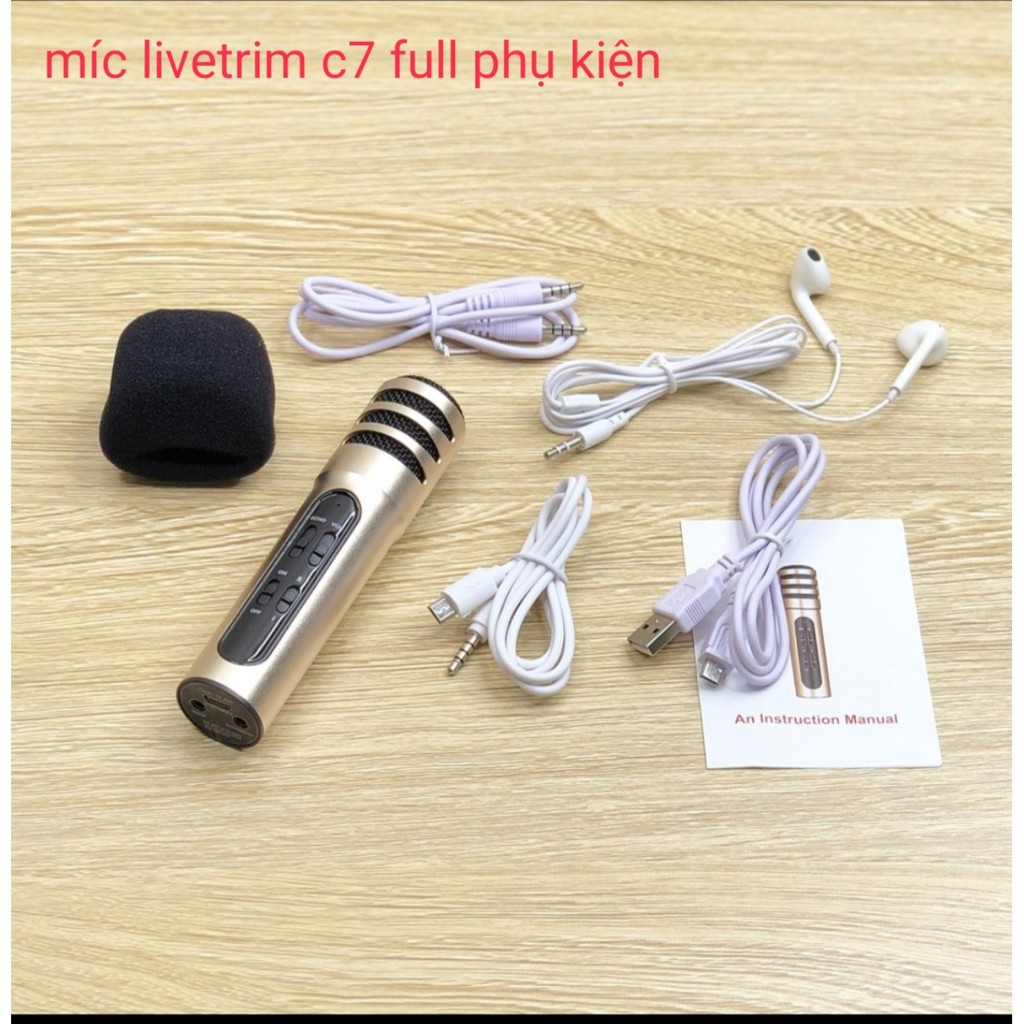 Micro karaoke livestream C7 full bộ