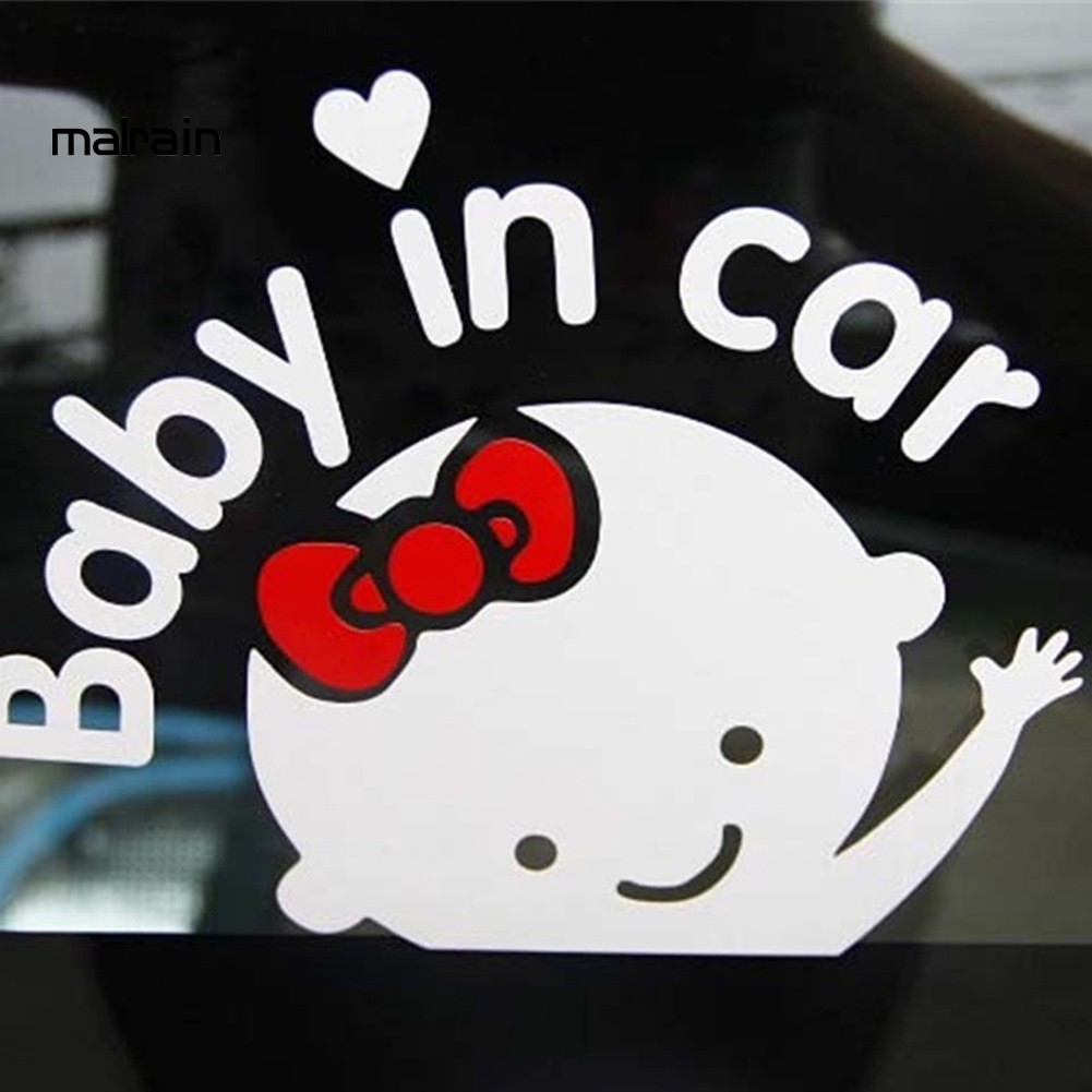 Miếng Dán Xe Hơi In Chữ Baby In Car