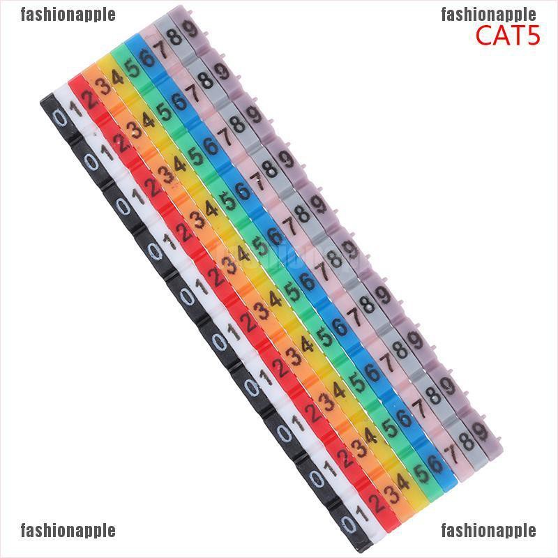 Bộ 100 Nhãn Đánh Dấu RJ45 CAT5 / CAT6 Chống Thấm Nước