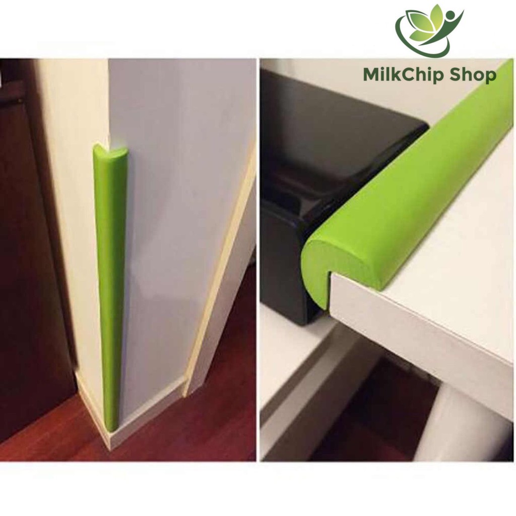 Xốp bọc cạnh bàn, ghế hình chữ L dài 2m an toàn cho bé - Dây cao su che bịt cạnh bàn, ghế AT002
