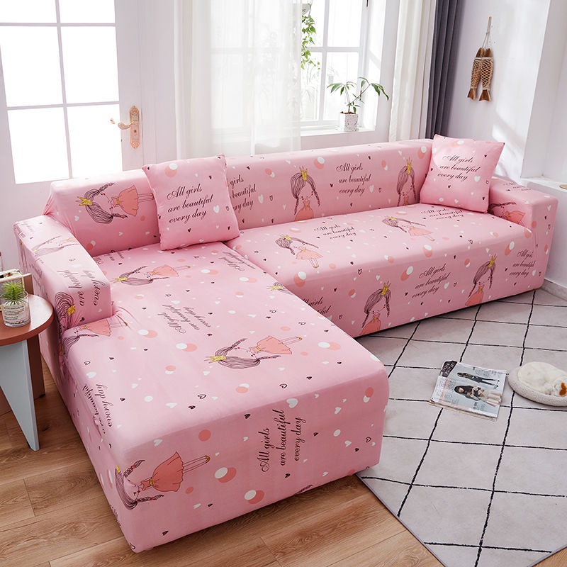 Vỏ Bọc Ghế sofa Co Giãn Chống Bụi In Họa Tiết Kẻ Sọc Hình Chữ L