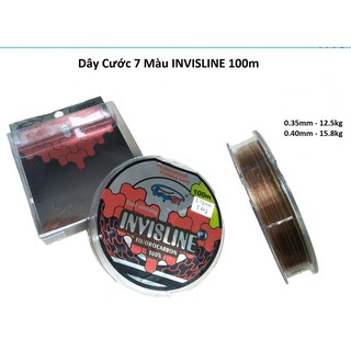 Dây cước câu cá 7 màu INVISLINE 100m siêu bền
