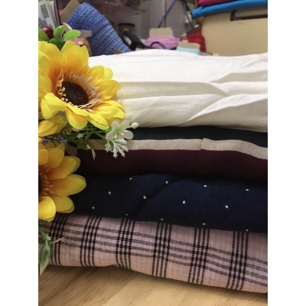 🔥Vải Linen xịn đẹp dùng may áo đầm váy xinh xắn vải tập thêu may khẩu trang dùng trong may mặc🔥 - HÀNG MỚI VỀ