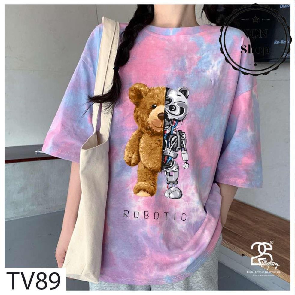 Áo Thun Cotton Nam Nữ Unisex Form Rộng NQN Shop Áo Thun Basic Tay Ngắn Style Streetwear In Hình Giấu TV89 | BigBuy360 - bigbuy360.vn