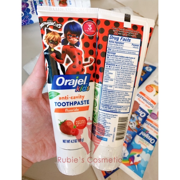 Kem đánh răng cho bé Orajel từ 2-10 tuổi Orajel Kids Fluoride Toothpaste - 119g