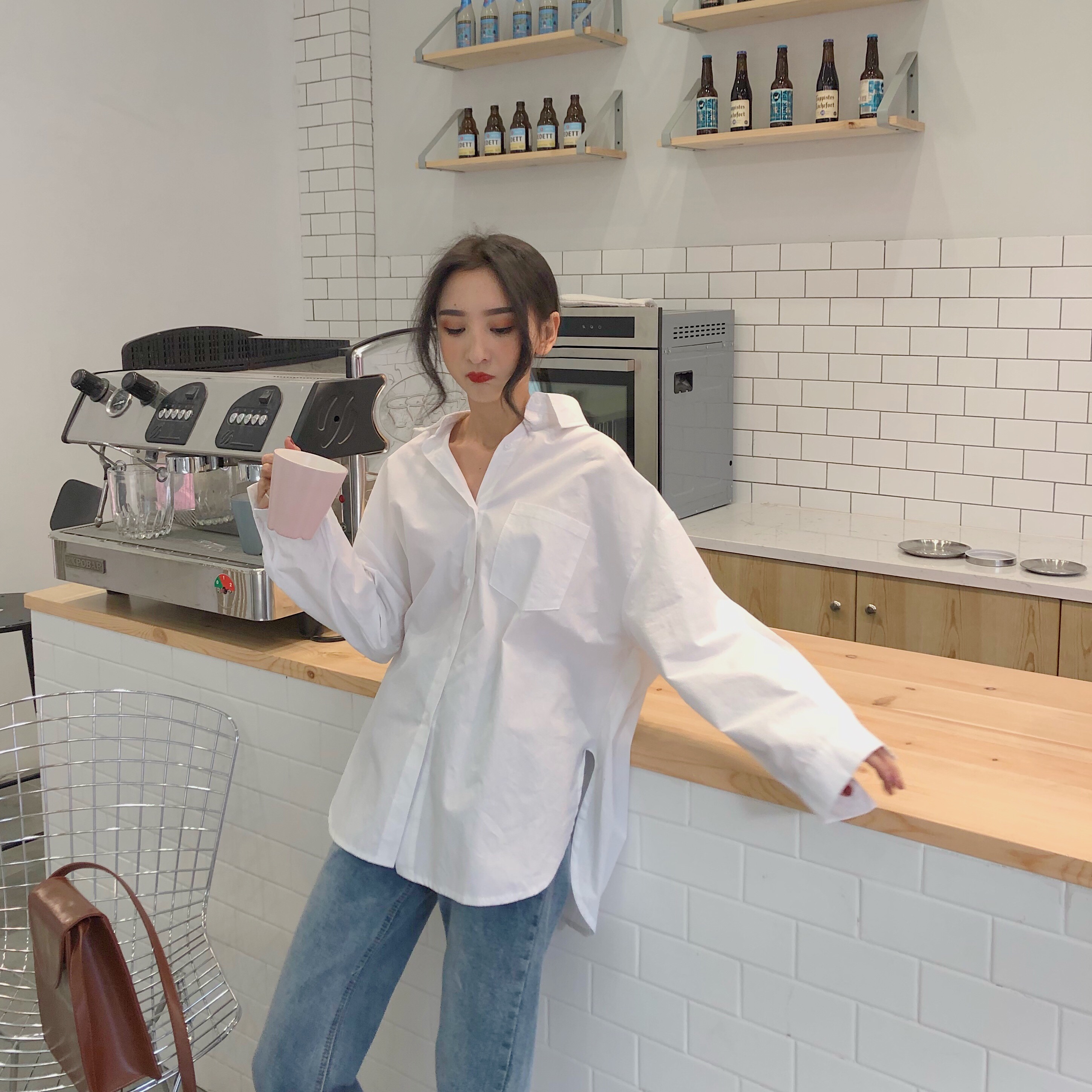 Áo sơ mi dài tay phong cách hongkong thời trang mùa thu | BigBuy360 - bigbuy360.vn