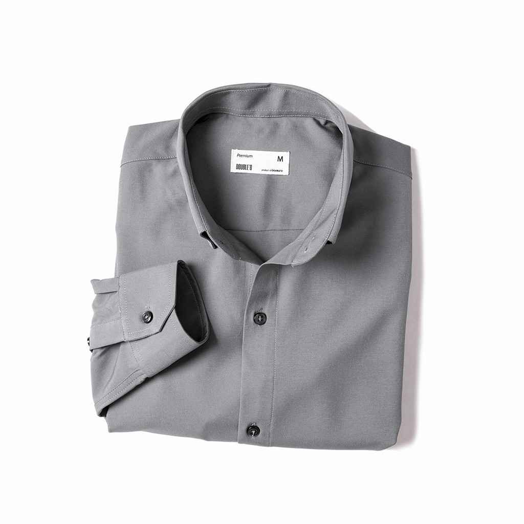 Áo sơ mi nam Double'D chất lụa màu xám SMT00 | BigBuy360 - bigbuy360.vn
