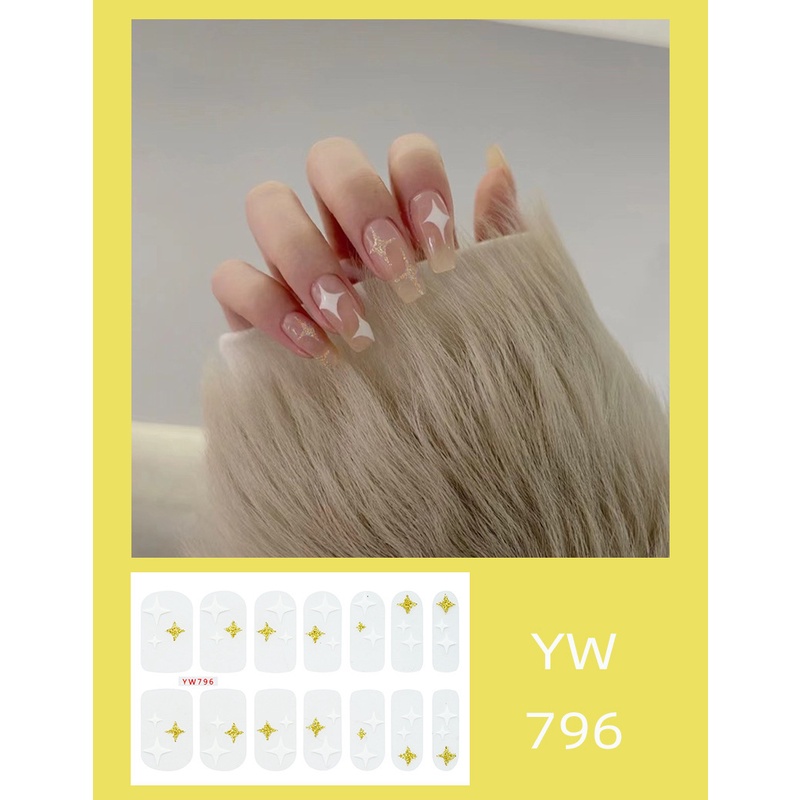 Tờ 14 Miếng Dán Móng Tay Họa Tiết Ngọn Lửa Cá Tính