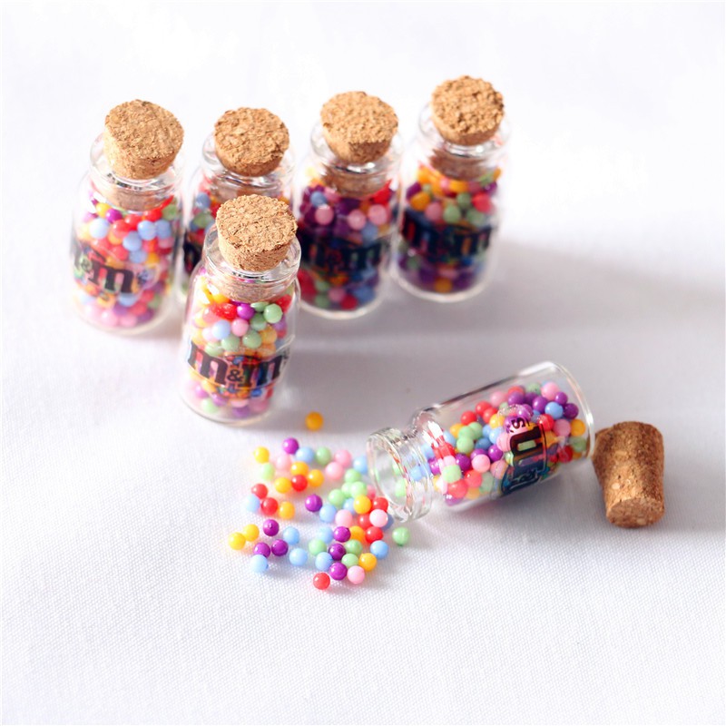 Lọ thủy tinh mini đựng kẹo nhựa trang trí nội thất mô hình tỷ lệ 1:12