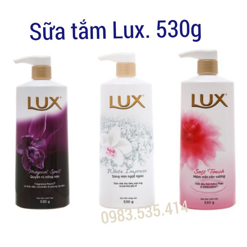 sữa tắm trắng sáng da Lux 530g
