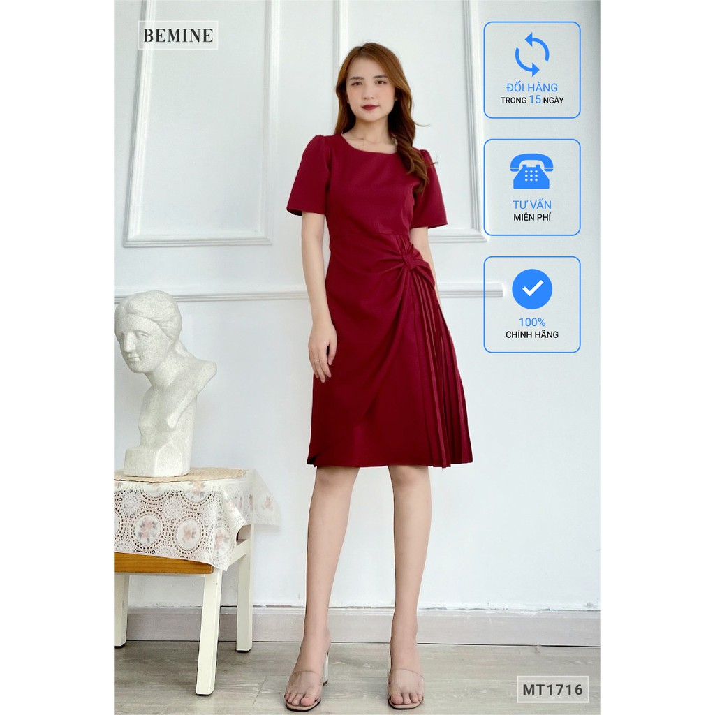 [Mã WABRWA15 giảm 15% đơn 300K] Đầm xếp nơ tà váy BEMINE MT1716DO