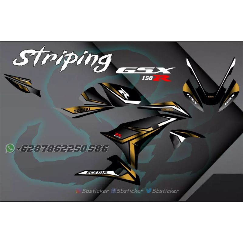 Sticker Dán Trang Trí Xe Mô Tô Gsx R150 Suzuki Gsx