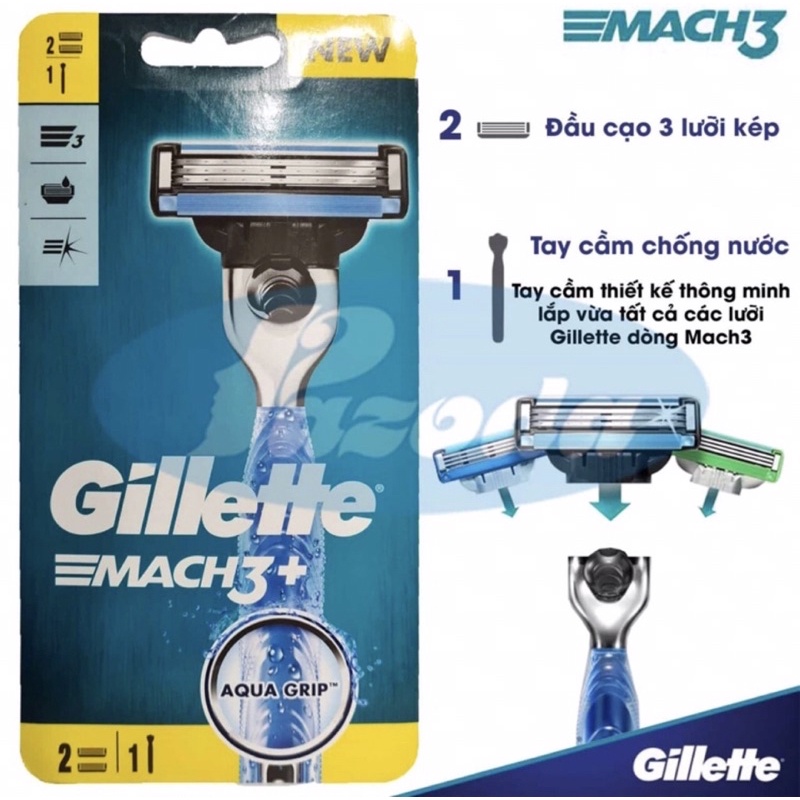 Dạo cạo râu Gillette Mách 3 tặng kèm 1 Đầu Lưỡi