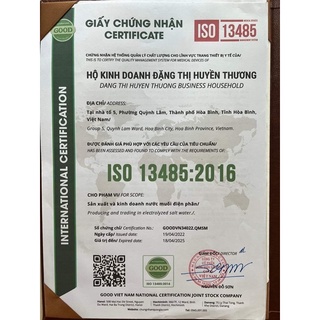 MUỐI ĐIỆN HOÁ HTA ( Anolyte HTA)