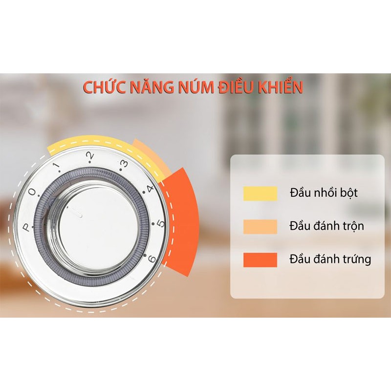 Máy nhồi bột kiêm đánh trứng UNIE M2 (5 lít) - Hàng chính hãng