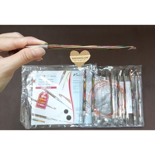 Interchangeable Tunisian Crochet Hook | Kim móc gỗ Tunisian Knitpro gam màu ngọt đầu kim sắc sảo dễ móc | Bonitamade