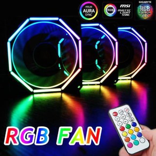 QUẠT LED CASE COOLMOON V8 LED RGB 12CM