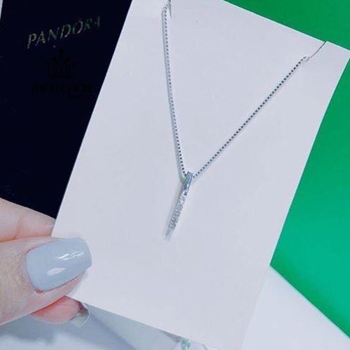 Dây Chuyền Bạc Nữ Minh Canh Jewelry Hình Thanh Bạc Đính Đá