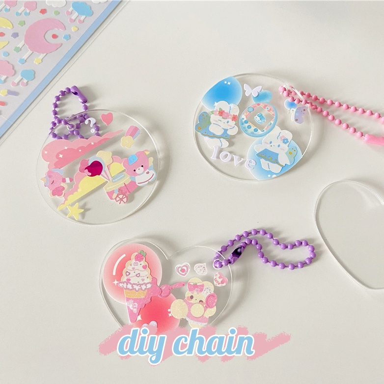 Winzige trang trí toploader decor sẵn móc khoá handmade móc khoá in ảnh móc khóa acrylic Keychain Blank Custom DIY móc khoá thủ công