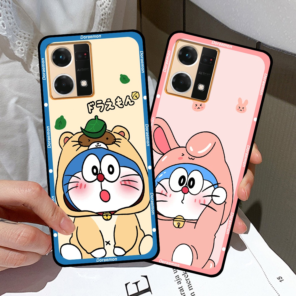 Ốp Oppo Reno 7 4G / Reno 7 5G / Reno 7Z  5G in hình cặp đôi doremon, hổ, khủng long dễ thương