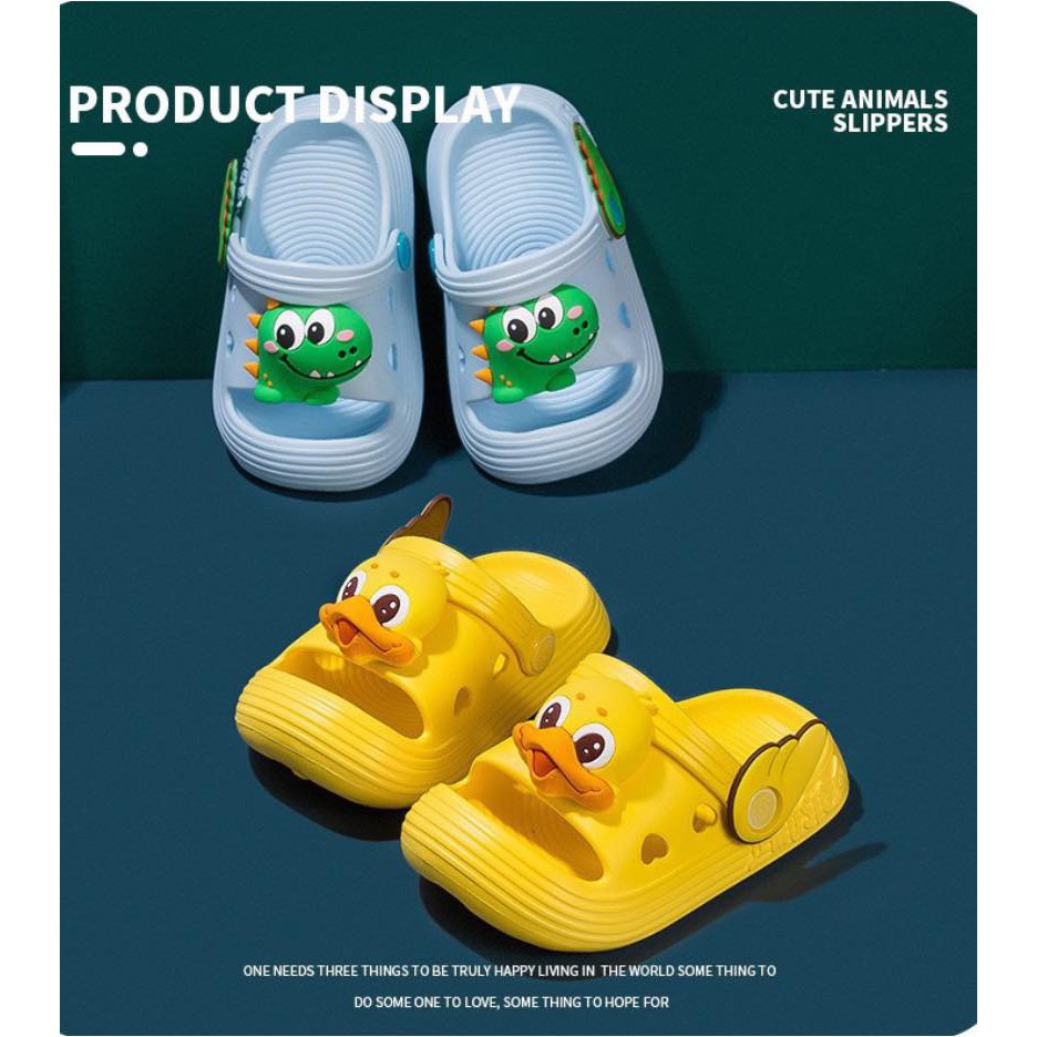 SỤC CROCS HỞ MŨI HÌNH THÚ CHO BÉ TRAI - GÁI