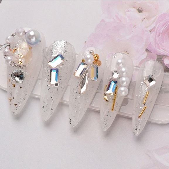 Mới Set 50 Viên Đá 3D Lấp Lánh Đính Móng Nghệ Thuật